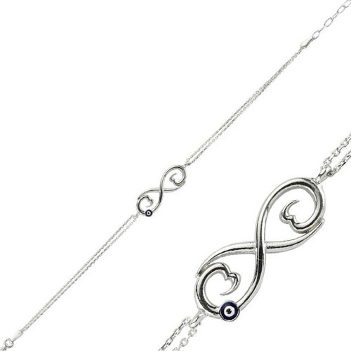 DMR Elegance DMR Elegance Gümüş Nazarlı Sozsuzluk Bileklik