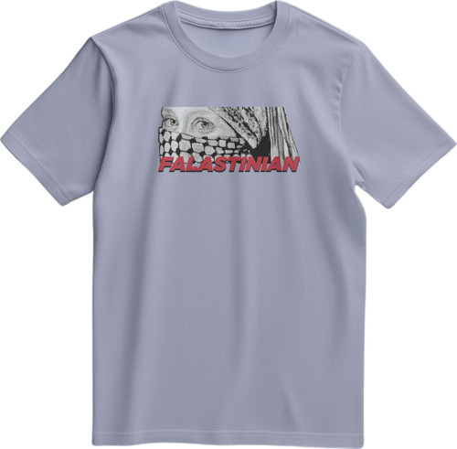 Kısa Kollu Filistin Yaşlı Kadının Gözleri Altı FALASTINIAN Dijital Baskılı Unisex S - 2xl T300024