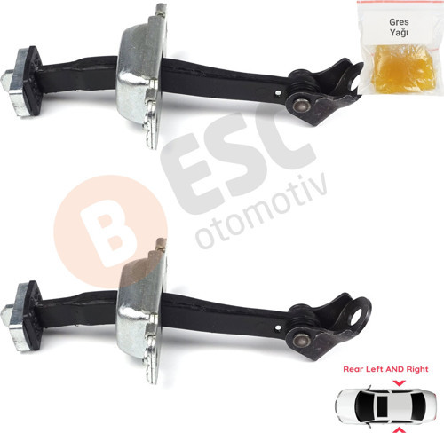 EDP789-1 2 Pieces Rear Door Hinge Stop Check Strap Limiter 794802L000 for Hyundai I30 MK1 FD 2006-2012
