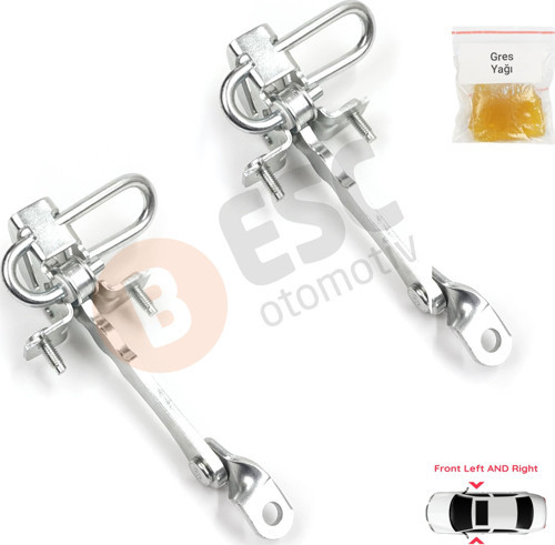 EDP743-1 2 Pieces Front Door Hinge Stop Check Strap Limiter 50512115 for Alfa Romeo 147 GT