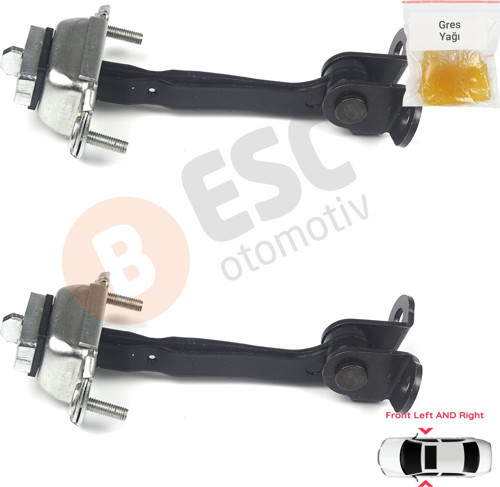 EDP738-1 2 Pieces Front Door Hinge Stop Check Strap Limiter 93BBF23500AG for Ford Mondeo MK1 MK2 Turnier 1992-2000