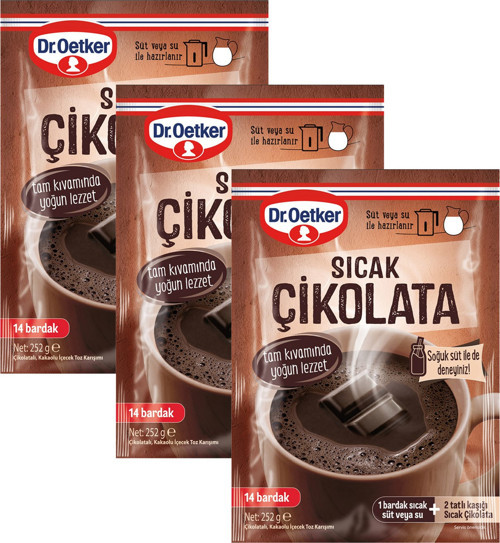 Sıcak Çikolata 252 gr (14 Bardak) x 3 Adet
