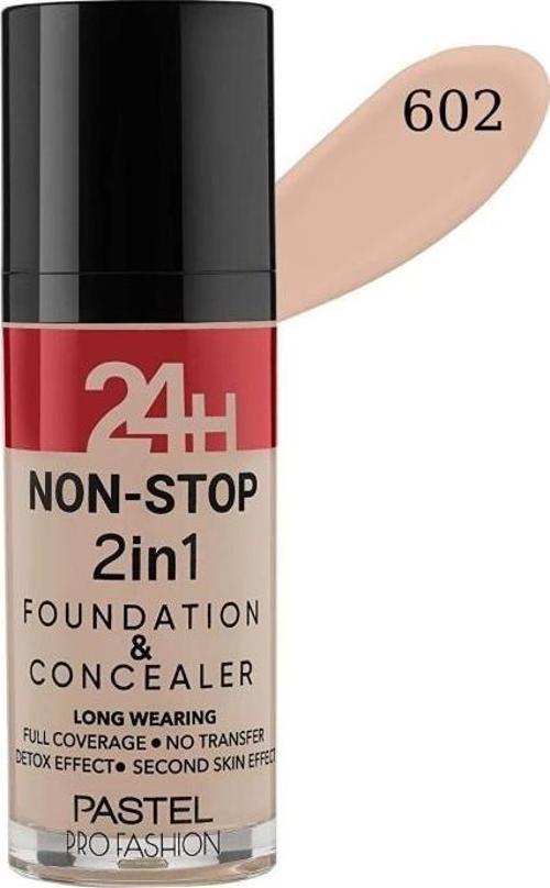 Profashion 24h Non-stop 2in1 Fondöten Ve Kapatıcı 602 Light Porcelain