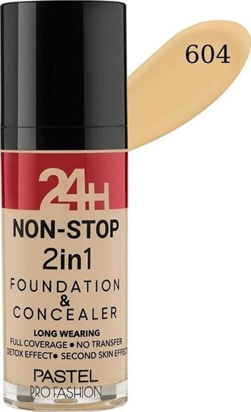 Profashion 24h Non-stop 2in1 Fondöten Ve Kapatıcı 604 Vanilla