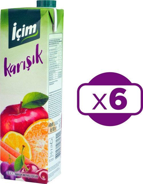 Karışık Meyveli İçecek 1 lt x 6 Adet