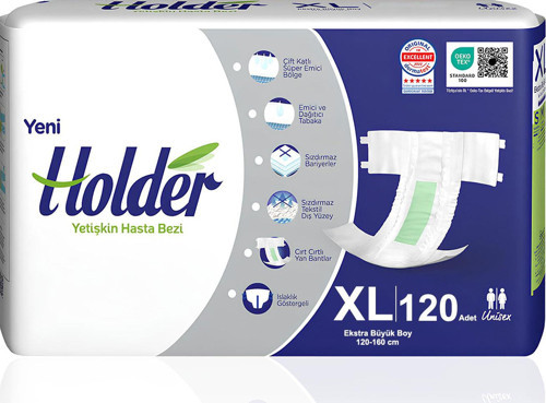Belbantlı Hasta Bezi XL-Extra Large Beden 120 Adet