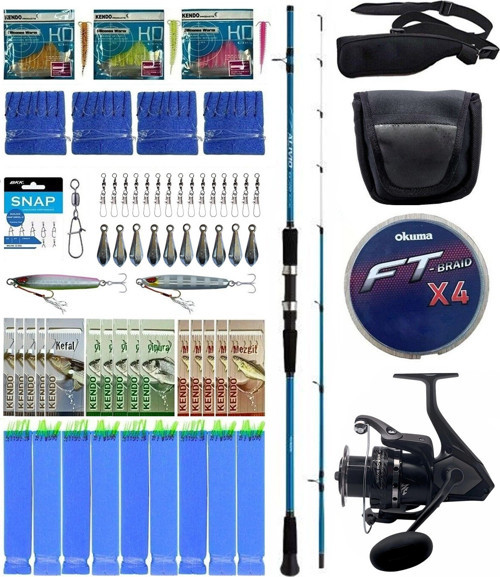 Hazır Tekne Oltası Seti Shimano Kamış Alivio Boat Quiver 1,50m 50-150g 2pc&Okuma Wave Power WP-8000A1 Olta M