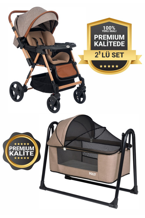 Keten Fileli Silinebilir Portatif Sallanır Anne Yanı Sepet Hamak Beşik Ve Çiftyön Bebek Arabası