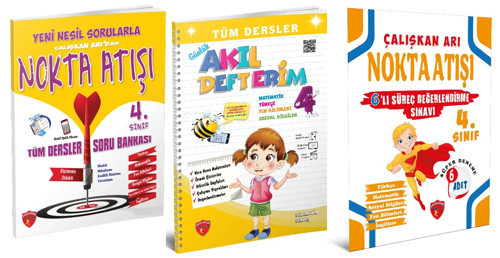 Çalışkan Arı 2026 4. Sınıf Akıl Defteri + Tüm Dersler Soru + Deneme Seti 3 Kitap