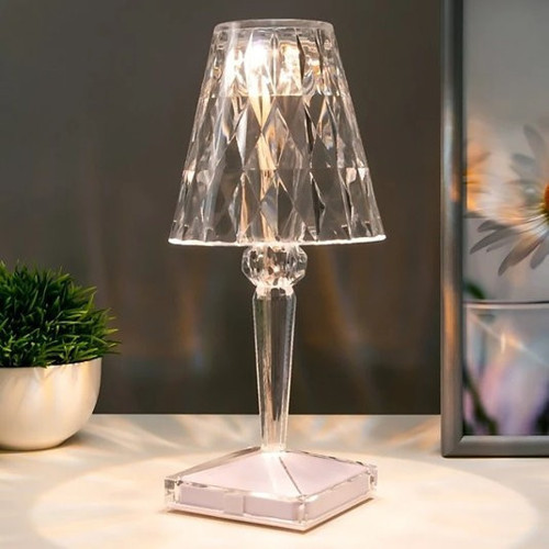 Kristal Led Şarjlı Masa Üstü Lamba