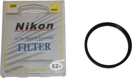 Nikon 52mm UV Filtre – Nikon D3100 D3200 D3300 D5100 D5200 D5300 | AF-S 18-55mm | 35mm f/1.8G | 50mm f/1.8D Uyumlu