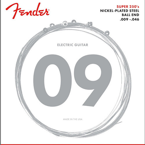 0730250404 Super 250 Nickel Plated Steel Elektro Gitar Teli (09-46) | 250LR Light/Regular Hibrit Set Dengeli Tans