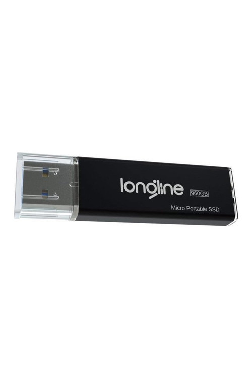 Longline LMPSSDB960GB Micro Portable 960GB USB SSD Flash Bellek Siyah 550/500MB/SN Okuma Yazma