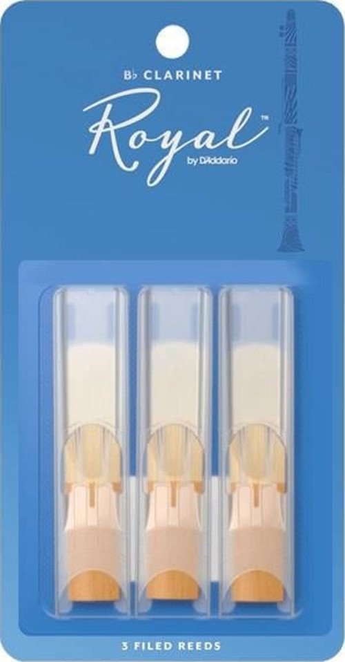 RCB0320 Royal Bb Klarnet Kamışı No: 2.0 (Eğitim/Hobi) - 3'lü Paket | Fransız Kesim (Filed), Esnek Tepki ve Deneme P