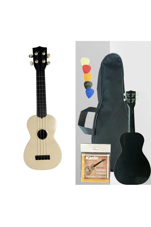 Hawiian XU21-1-BG Soprano Ukulele (Bej) | Naturel Bej Kaplama Geleneksel Ukulele Tınısı Yüksek Kaliteli Burgu Seti