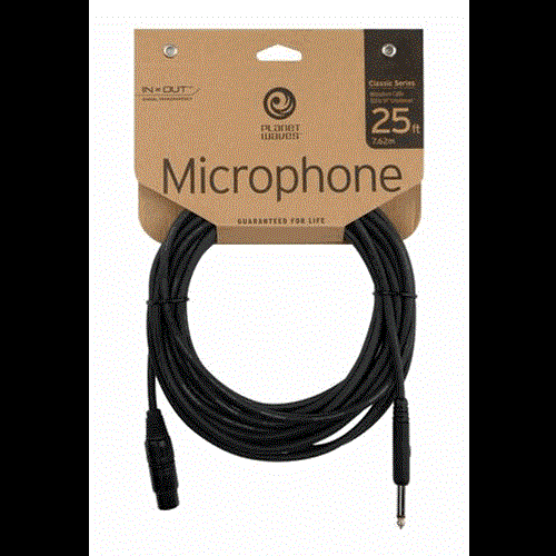 Planet Waves PW-CGMIC-25 Mikrofon Kablo Xlr Fm To 1/4 Unbal (7.6 Metre) | Korozyona Dayanıklı - Saf Sinyal - Esnek