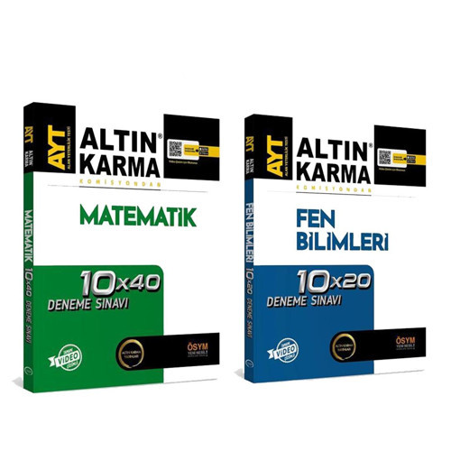Altın Karma AYT Matematik ve Fen Bilimleri Denemesi 2 Kitap Set