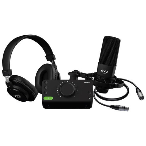 AUDIENT 04 0011 Evo Start Recording Bundle (Başlangıç - Set) | Evo 4 Ses Kartı, Mikrofon ve Kulaklık Dahil Kompl