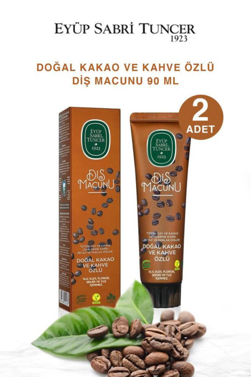 Doğal Kakao Ve Kahve Özlü Diş Macunu 90 Ml X2