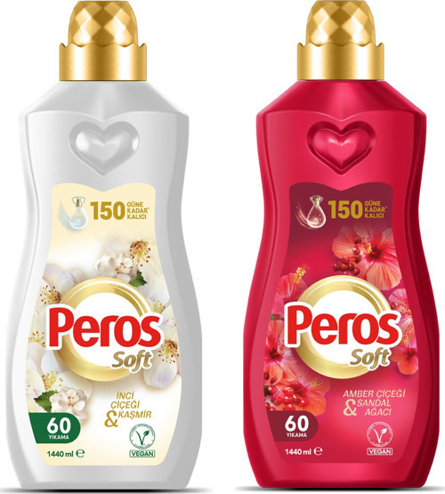 Soft 1440 ml İnci Çiçeği & Kaşmir ve Amber & Sandal Ağacı 2 li Set