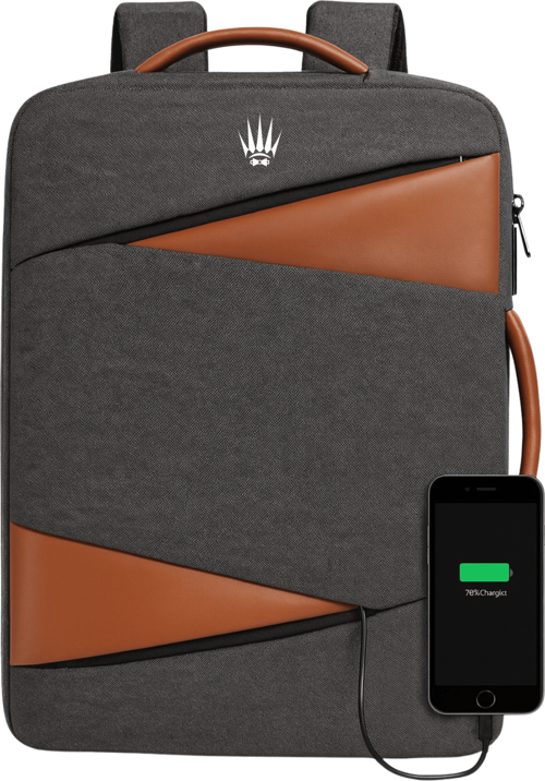 SmartPack Duo – USB & Type-C Girişli Laptop El ve Sırt Çantası