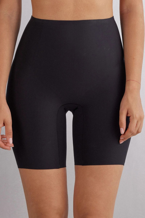 Anoky Model Dikişsiz Toparlayıcı Ve Sıkılaştırıcı Lazer Kesim Kısa Şort Korse Siyah Renk