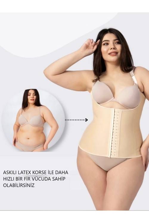 Trigoso Model 4 Kademeli Maximum Sıkılaştırma Etkisi Sarkma Engelleyici Askılı Latex Ten Renk