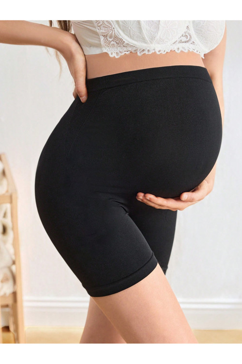 Carano Model Rahat Kumaş Bel Toparlayıcı Hamile Şort Siyah Renk
