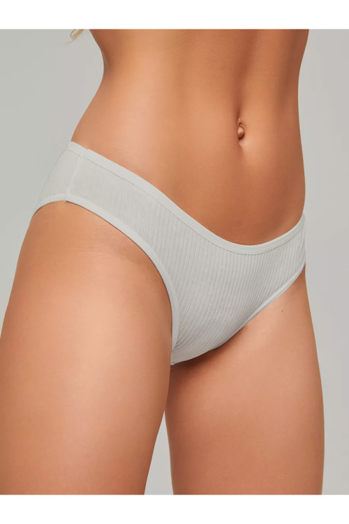 Taranto Model Yumaşak Kumaşlı Fitilli Slip Külot Ekru Renk
