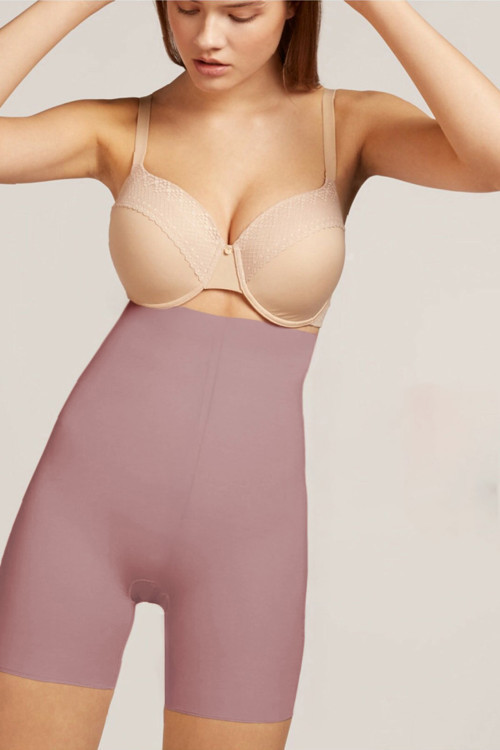 Porfy Model Etkili Lazer Kesim Paçalı Iz Yapmaz Şort Korse Gül Kurusu Renk