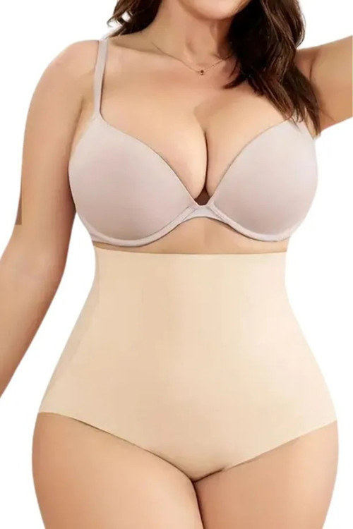 Private Model Yüksek Bel İz Yapmaz Slikonlu Lazer Kesim Büyük Beden Toparlayıcı Külot Ten Renk