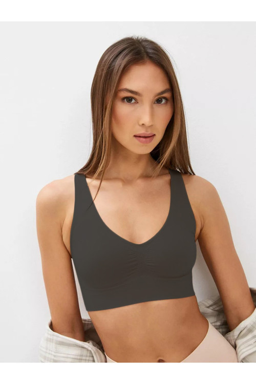 Rosella Model Kalın Askılı Extra Toparlayıcı Pedsiz Büstiyer Korse Siyah Renk