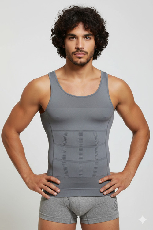 Torenova Model Göbek Düzleştirici Spor Korse Atlet Fit Gösteren Atlet Gri Renk