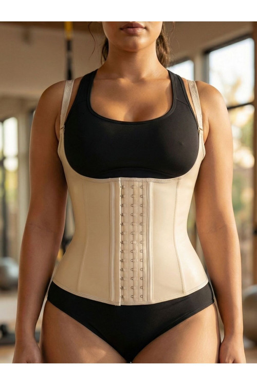 Trigoso Model Doğum Sonrası 4 Kademeli Sarkma Liposuction Sonrası Önleyici Askılı Latex Ten Renk