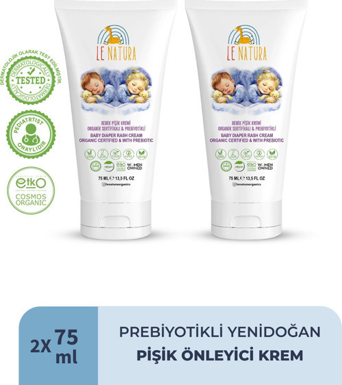 Prebiyotikli Pişik Kremi – 2X 75 Ml , Cilt Bariyeri Güçlendirici, Atopik, Hassas Ve Yenidoğan Uyumlu