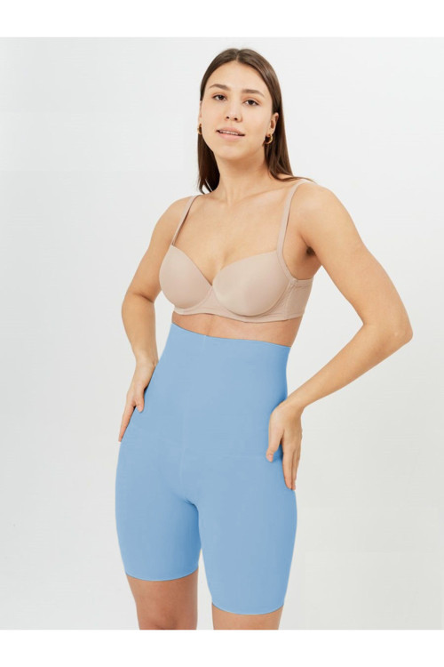 Porfy Model Lazer Kesim 5 Bölge Ekili Extra Sıkı Korse Mavi Renk096
