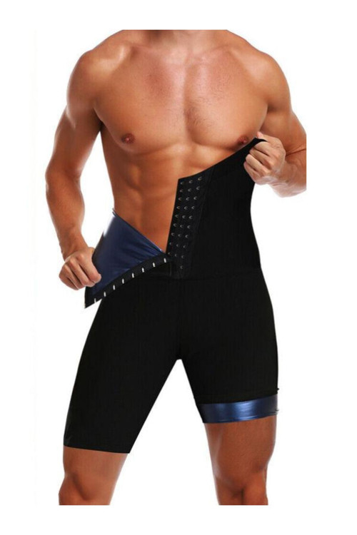 Sauna-Şort Yüksek Bel Agraflı Sauna Termal Toparlayıcı Ve Sıkılaştırıcı Spor Şort