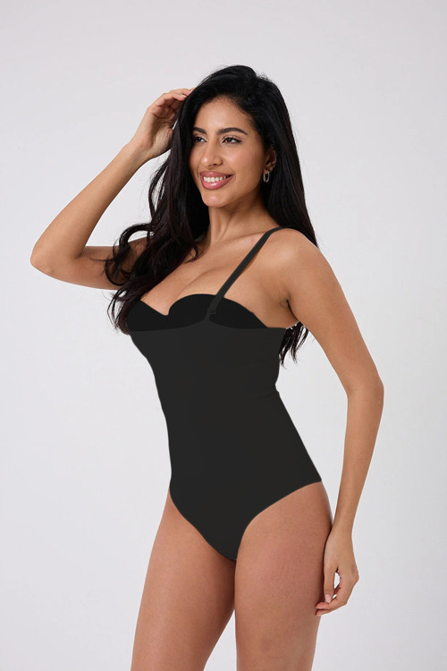 Mazzola Model Lazer Kesim İz Belli Etmeyen Korseli Çıtçıtlı Slip Body Siyah Renk