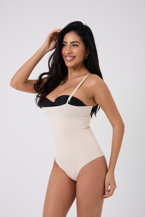 Mazzola Model Lazer Kesim İz Belli Etmeyen Korseli Çıtçıtlı Slip Body Ten Renk
