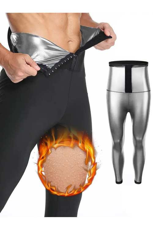 Sauna-Tayt Model Zayıflatan Termal Sauna Agraflı Spor Tayt