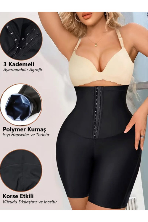 Sauna Model Yüksek Bel Yağ Yakma Etkili Şort