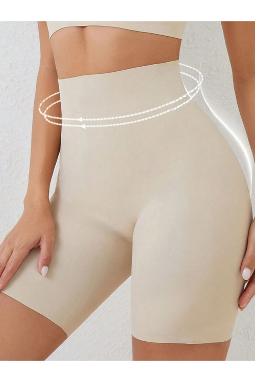 Porfy Model Dikişsiz Toparlayıcı Ve Sıkılaştırıcı Lazer Kesim Tayt Kısa Şort Ten Renk