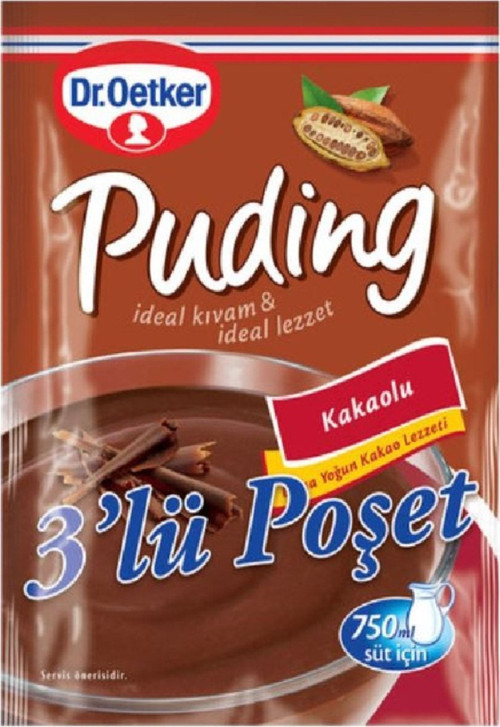 Puding Kakaolu 3'lü Poşet 441 gr