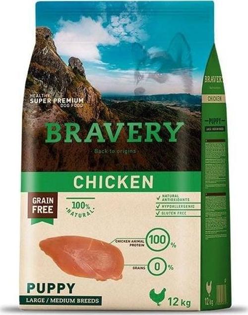 Orta ve Büyük Irk Tavuklu Tahılsız Yavru Köpek Maması 12 Kg