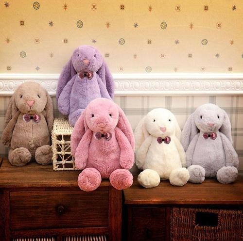 Uyku Arkadaşım Papyonlu Uzun Kulak Bunny Peluş Tavşan 65 cm.