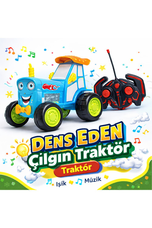 Dans Eden Çılgın Traktör - Kumandalı - Mavi