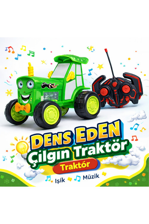 Dans Eden Çılgın Traktör - Kumandalı - Yeşil