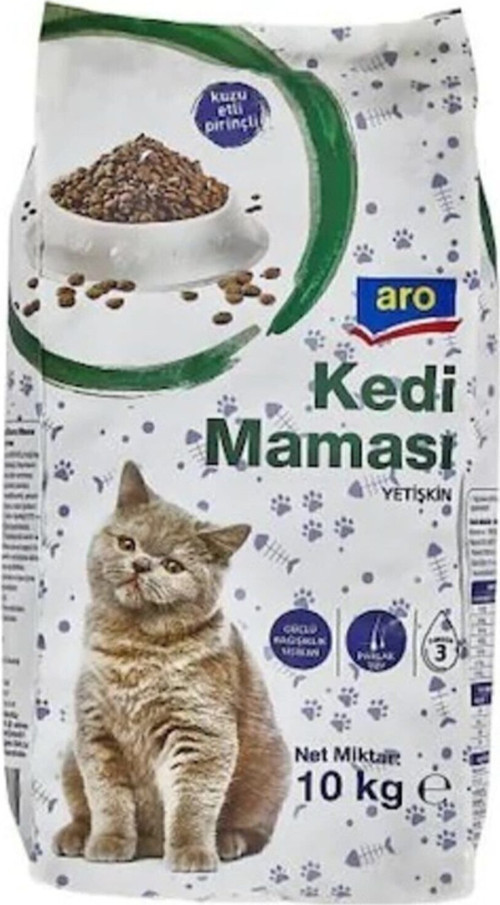 Yetişkin Kedi Maması Kuzu Etli Pirinçli 10 Kg