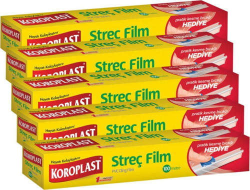 Streç Film 100 Metre Kesme Bıçağı Hediyeli - 5'li