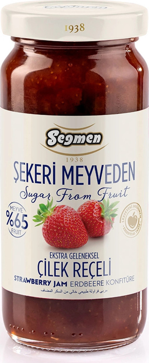 Şeker Ilavesiz Çilek Reçeli Kavanoz 270g
